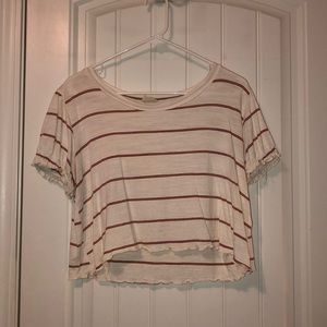 Peach Love California white and red crop top